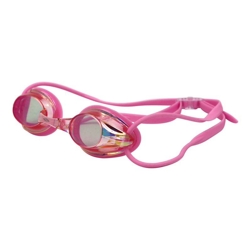 Pearl Swimming Goggle Mirror Lens for Adult with replaceable Bridge Pink